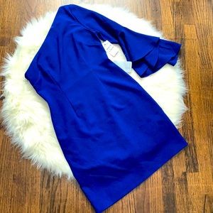 {Chelsea28} Cobalt Blue One Shoulder Dress